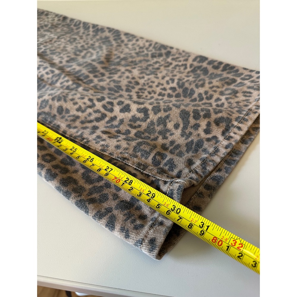 Z Supply Leopard Print Wide Leg Denim Jeans | Size 30 - Picture 10 of 10